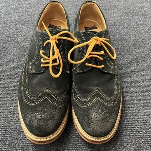 Hush Puppies Shoes Mens Size 10 Black Suede Wingtip Brogue Oxford Casual